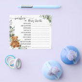 wenst de Kaart Baby Greenery Baby shower (Enkel)