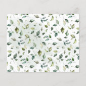 wenst de kaart van het Baby-groene Baby shower (Achterkant)