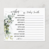 wenst de kaart van het Baby-groene Baby shower (Voorkant)