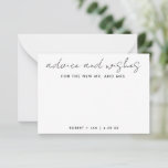 wenst de nieuwe heer   mevrouw Wedding minimalist Advieskaart<br><div class="desc">Gebruik deze moderne wenskaart op je feestje om gasten een persoonlijke brief te laten achterlaten voor de gast van eer. Voeg je gegevens toe op het formulier sjabloon. Het geavanceerde het uitgeven menu staat u toe om de kleuren en de doopvonten te veranderen.</div>