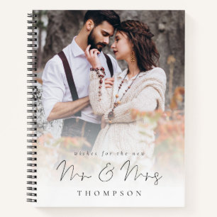 wenst de nieuwe heer Mrs. Photo Overlay Guest Book Notitieboek