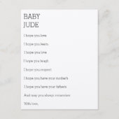 wenst een Baby Advieskaart (Voorkant)