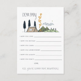 wenst een Baby-advieskaart | Avontuur begint Informatiekaartje