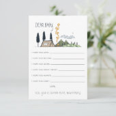 wenst een Baby-advieskaart | Avontuur begint Informatiekaartje (Staand voorkant)