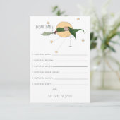 wenst een Baby-advieskaart | Cute Witch Informatiekaartje (Staand voorkant)