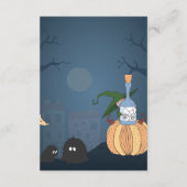 wenst een Baby-advieskaart | Cute Witch Informatiekaartje (Achterkant)