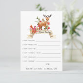 wenst een Baby-advieskaart | rendieren Informatiekaartje (Staand voorkant)