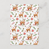 wenst een Baby-advieskaart | rendieren Informatiekaartje (Achterkant)