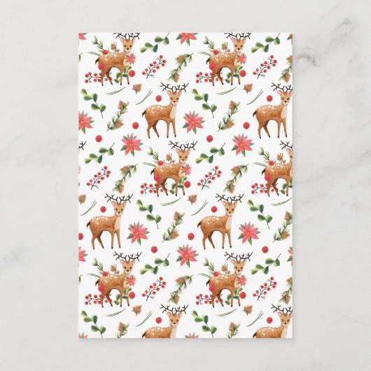 wenst een Baby-advieskaart | rendieren Informatiekaartje (Achterkant)