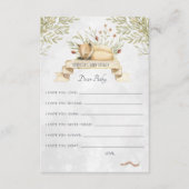 wenst een Baby-advieskaart | Woodland Fox Informatiekaartje (Voorkant)