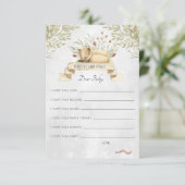 wenst een Baby-advieskaart | Woodland Fox Informatiekaartje (Staand voorkant)