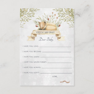 wenst een Baby-advieskaart   Woodland Fox Informatiekaartje