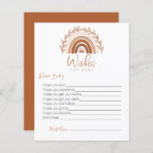 wenst een Baby-kaart, Boho Rainbow Game (Voorkant / Achterkant)