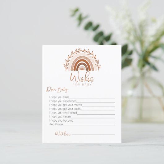 wenst een Baby-kaart, Boho Rainbow Game (Staand voorkant)