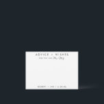 wenst een nieuwe Kaart voor advies van de heer & m<br><div class="desc">Gebruik deze moderne wenskaart op je feestje om gasten een persoonlijke brief te laten achterlaten voor de gast van eer. Voeg je gegevens toe op het formulier sjabloon. Het geavanceerde het uitgeven menu staat u toe om de kleuren en de doopvonten te veranderen.</div>