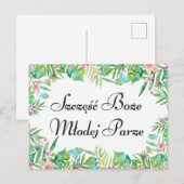 wenst een Pools jong paar Briefkaart (Voorkant / Achterkant)