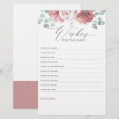 wenst het Baby - Baby shower Fun Game Floral (Voorkant / Achterkant)