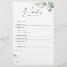 wenst het Baby Elegant Greenery Baby shower