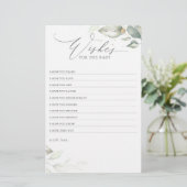 wenst het Baby Elegant Greenery Baby shower (Staand voorkant)