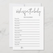 wenst het Baby - het Spel van het Baby shower Kaart (Voorkant)
