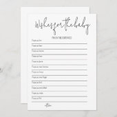 wenst het Baby - het Spel van het Baby shower Kaart (Voorkant / Achterkant)