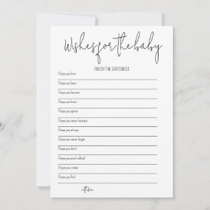 wenst het Baby - het Spel van het Baby shower Kaart