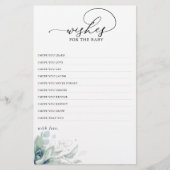 wenst het Baby zuinige groen Baby shower (Voorkant)