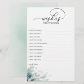 wenst het Baby zuinige groen Baby shower (Voorkant / Achterkant)