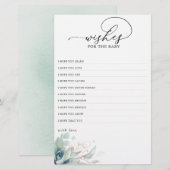 wenst het Baby zuinige groen Baby shower (Voorkant / Achterkant)