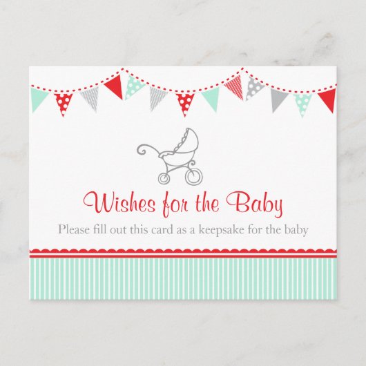 wenst het briefkaart baby - baby shower (Voorkant)