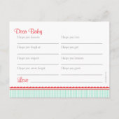 wenst het briefkaart baby - baby shower (Achterkant)