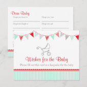 wenst het briefkaart baby - baby shower (Voorkant / Achterkant)