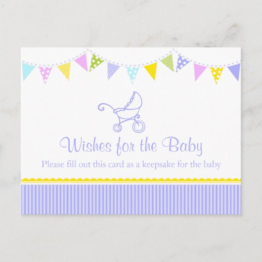 wenst het briefkaart baby - baby shower (Voorkant)