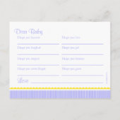 wenst het briefkaart baby - baby shower (Achterkant)