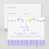 wenst het briefkaart baby - baby shower (Voorkant / Achterkant)