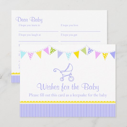 wenst het briefkaart baby - baby shower (Voorkant / Achterkant)