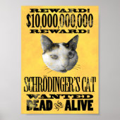 WENST: HET CAT-poster VAN SCHRODINGER Poster (Voorkant)