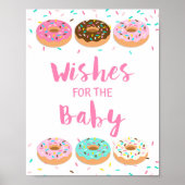 wenst het teken van de Baby roze Donut Sprinkle Poster (Voorkant)