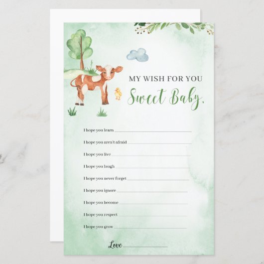 wenst het thema "baby-wild-boerderijdieren" (Voorkant / Achterkant)