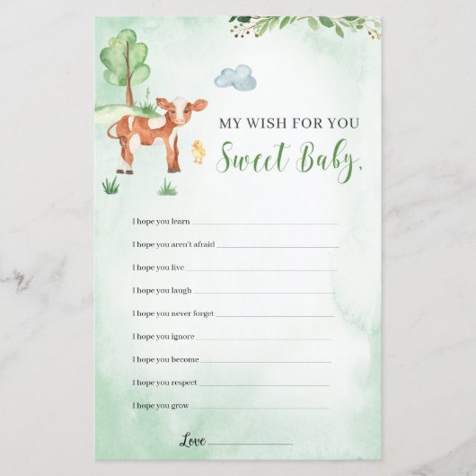 wenst het thema "baby-wild-boerderijdieren" (Voorkant)