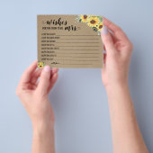 wenst mevrouw Greenery de Sunflower Card Flyer (Hand)