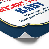 Wenst om Baby Nautical Baby shower Activity Poster (Hoek)