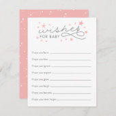 Wenst om Baby Star Baby shower Game Card Advieskaart (Voorkant / Achterkant)