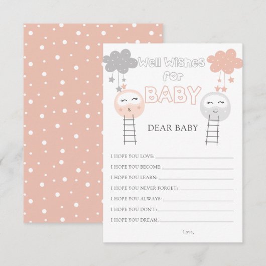 Wenst om de Weg van de Baby aan de Maan Informatiekaartje (Voorkant / Achterkant)