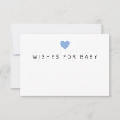 Wenst om een babyblauwe kaart voor jonge Heart Boy (Voorkant)