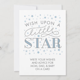 Wenst op een Ster Baby shower teken voor Baby Advieskaart