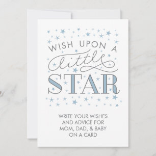 Wenst op een Ster Baby shower teken voor Baby Advieskaart