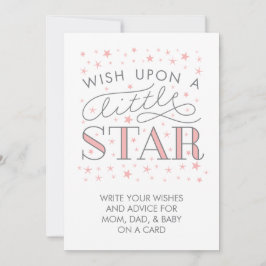 Wenst op een Ster Baby shower teken voor Baby Kaart