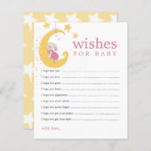 Wenst van Baby Rabbit Baby shower Advice Kaarten (Voorkant / Achterkant)