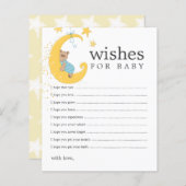 Wenst van Baby Rabbit Baby shower Advice Kaarten (Voorkant / Achterkant)